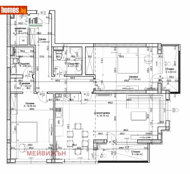 Тристаен, 140m² - Кв. Кръстова Вада, София - Апартамент за продажба - Myvision Real Estate - 112028393