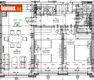 Тристаен, 117m² - Апартамент за продажба - 112028714