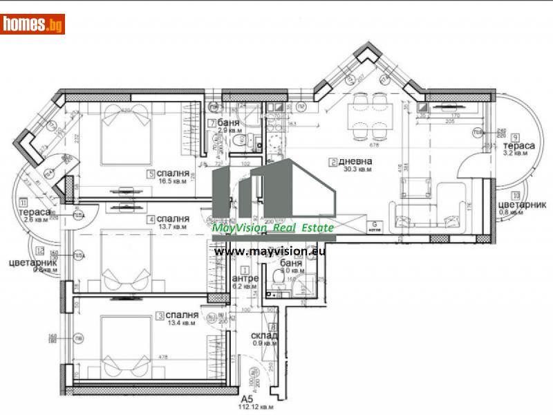 Четиристаен, 125m² - Кв. Витоша, София - Апартамент за продажба - MayVision Real Estates - 112028843