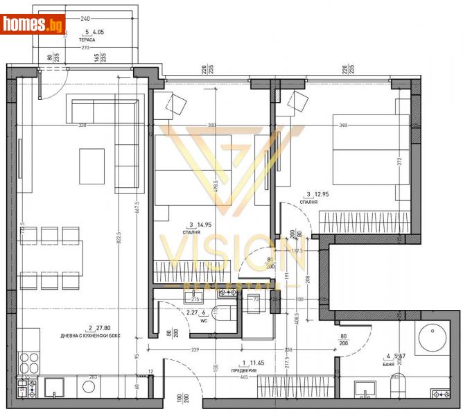 Тристаен, 107m² - Кв. Малинова Долина, София - Апартамент за продажба - Vision Real Estate - 112041143