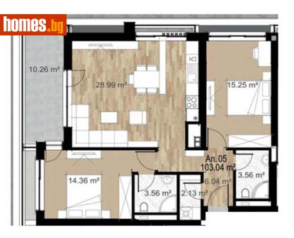 Тристаен, 125m² - Апартамент за продажба - 112044643