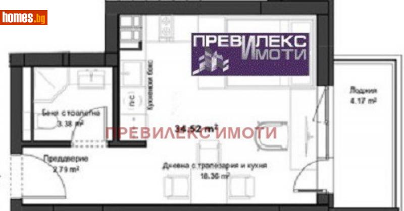 Едностаен, 45m² - Жк. Христо Ботев, Пловдив - Апартамент за продажба - Превилекс имоти ЕООД - 112046325