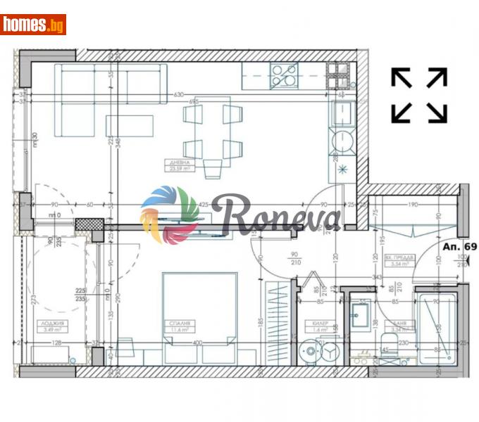 Двустаен, 69m² - Жк. Младост, Варна - Апартамент за продажба - РОНЕВА ООД - 112057190