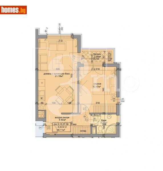 Двустаен, 67m² - Жк. Дружба 1, София - Апартамент за продажба - 3mo недвижими имоти - 112057332