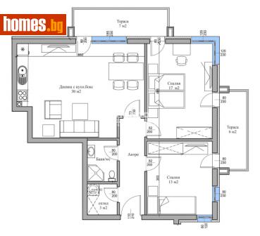 Тристаен, 108m² - Апартамент за продажба - 112095723