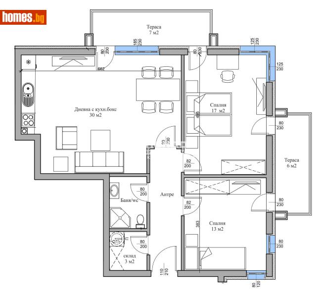 Тристаен, 108m² - Жк. Христо Смирненски, Пловдив - Апартамент за продажба - КОНДОР НЕДВИЖИМИ ИМОТИ - 112095723