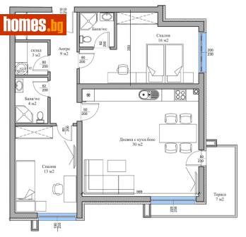 Тристаен, 109m² - Апартамент за продажба - 112095726