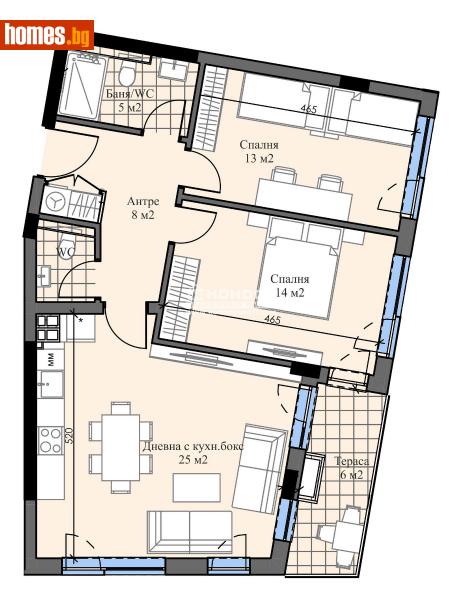 Тристаен, 107m² - Жк. Христо Смирненски, Пловдив - Апартамент за продажба - КОНДОР НЕДВИЖИМИ ИМОТИ - 112096082