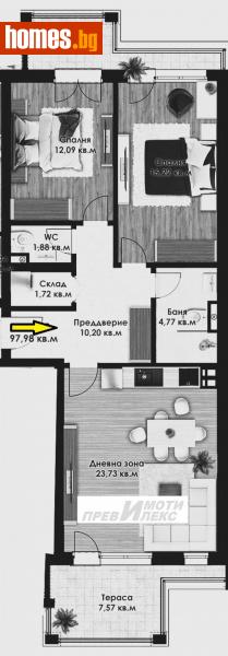 Тристаен, 112m² - Жк. Христо Ботев, Пловдив - Апартамент за продажба - Превилекс имоти ЕООД - 112102018