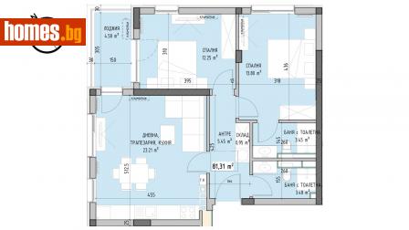 Тристаен, 96m² - Апартамент за продажба - 112121188