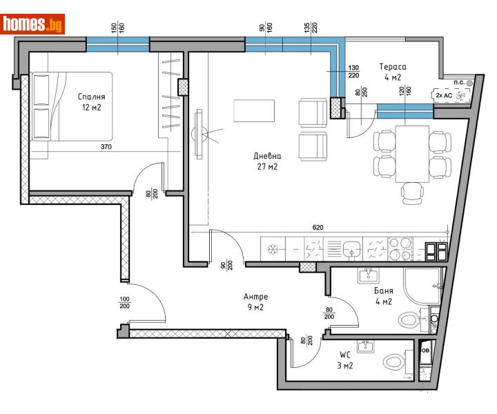 Двустаен, 82m² -  Център, Пловдив - Апартамент за продажба - КОНДОР НЕДВИЖИМИ ИМОТИ - 112125547