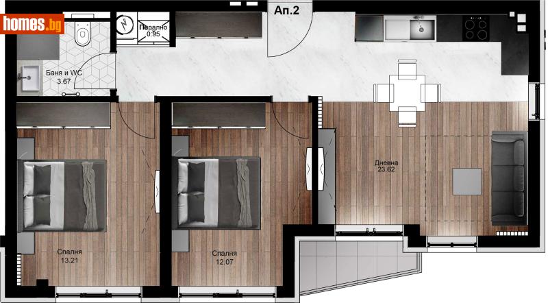 Тристаен, 92m² -  Център, Плевен - Апартамент за продажба - Домстрой ЕООД - 112125583