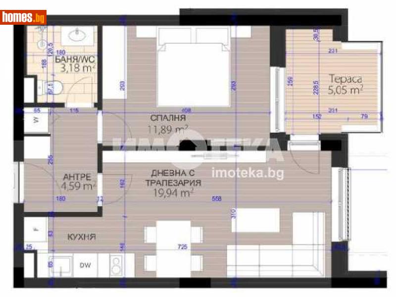 Двустаен, 63m² - Жк. Изгрев, София - Апартамент за продажба - ИМОТЕКА АД - 112156929