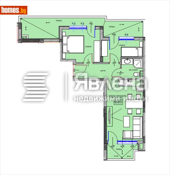 Двустаен, 90m² - Гр.Поморие, Бургас - Апартамент за продажба - ЯВЛЕНА - 112157214