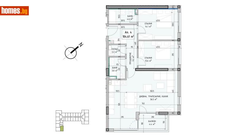 Тристаен, 122m² - Кв. Малинова Долина, София - Апартамент за продажба - Estate Factory - Фабриката за имоти - 112169957