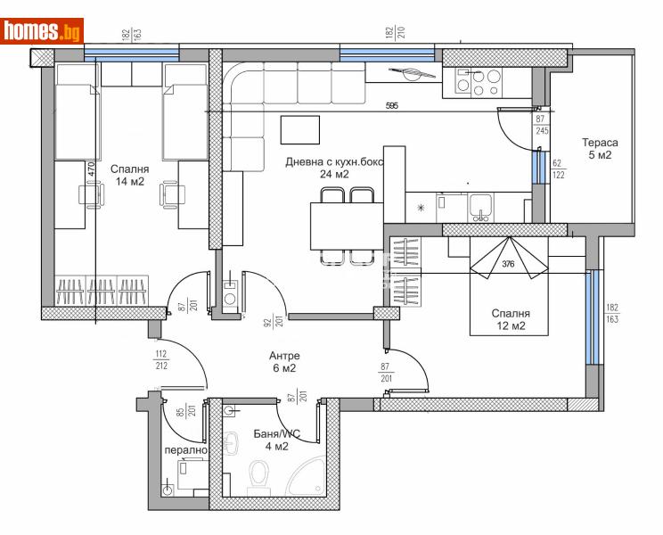 Тристаен, 93m² - Жк. Тракия, Пловдив - Апартамент за продажба - КОНДОР НЕДВИЖИМИ ИМОТИ - 112203211