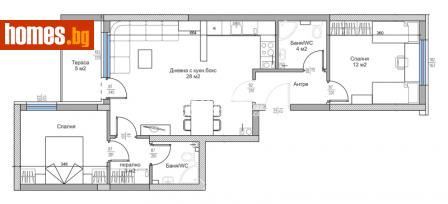 Тристаен, 94m² - Апартамент за продажба - 112203214