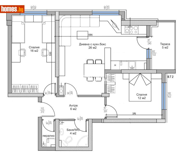 Тристаен, 99m² - Жк. Тракия, Пловдив - Апартамент за продажба - КОНДОР НЕДВИЖИМИ ИМОТИ - 112203343