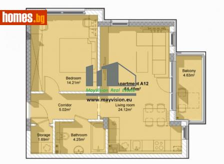 Едностаен, 73m² - Апартамент за продажба - 112219936