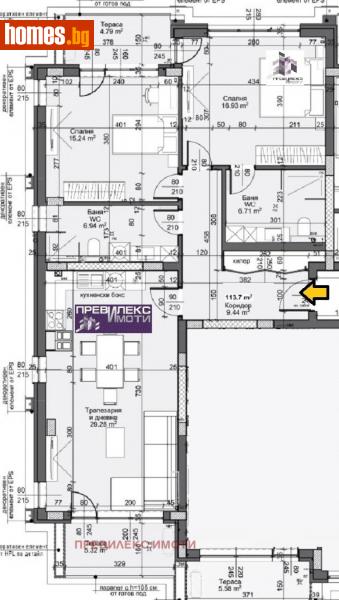 Тристаен, 131m² - Кв. Остромила, Пловдив - Апартамент за продажба - Превилекс имоти ЕООД - 112220216