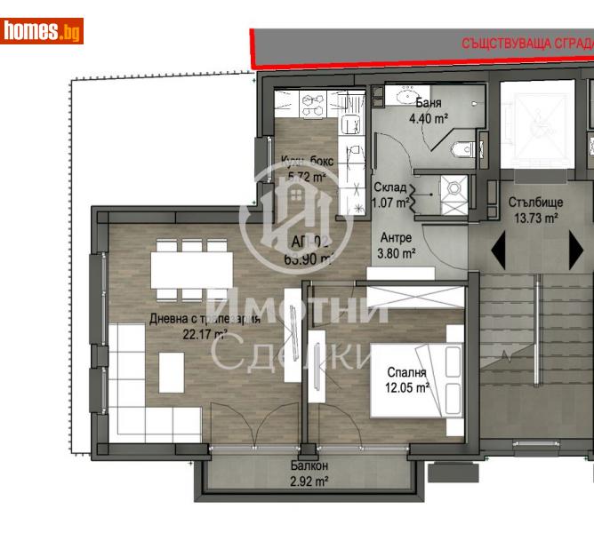 Двустаен, 78m² - Кв. Орландовци, София - Апартамент за продажба - Имотни Сделки ЕООД - 112232332