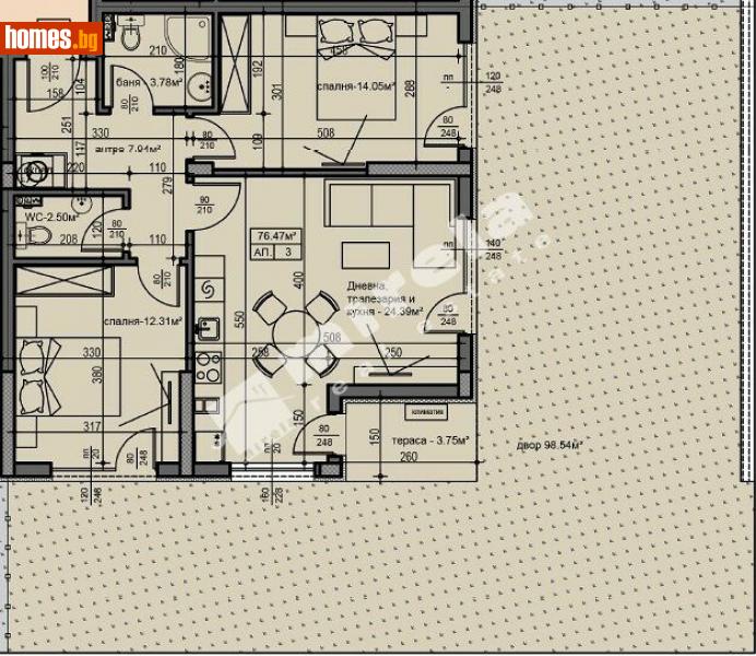 Тристаен, 89m² - Кв. Малинова Долина, София - Апартамент за продажба - МИРЕЛА - 112234455