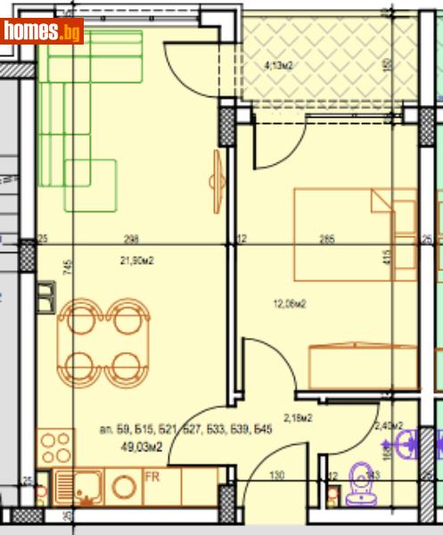 Двустаен, 61m² - Кв. Три чучура, Стара Загора - Апартамент за продажба - Старт Инвестмънт Груп - 112235730