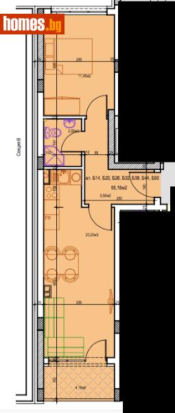 Двустаен, 69m² -  Широк център, Стара Загора - Апартамент за продажба - Старт Инвестмънт Груп - 112235745