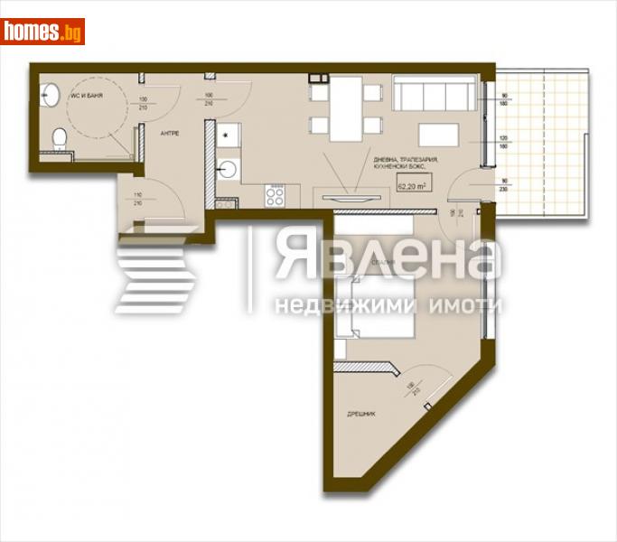 Двустаен, 97m² - Гр.Поморие, Бургас - Апартамент за продажба - ЯВЛЕНА - 112249874