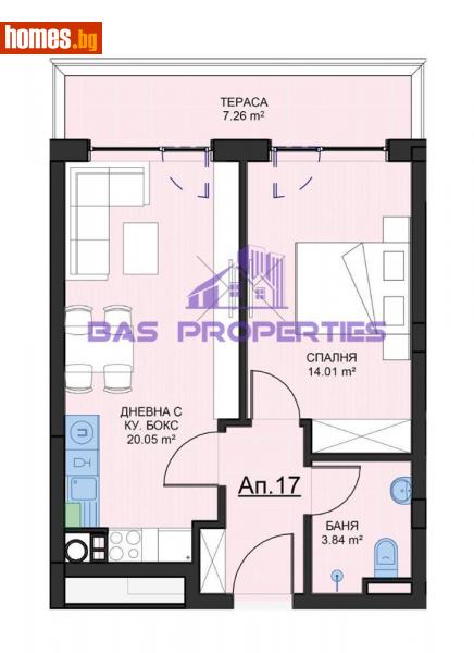 Двустаен, 70m² - Кв. Малинова Долина, София - Апартамент за продажба - BasProperties - 112307036