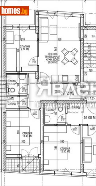 Тристаен, 84m² - Жк. Надежда 4, София - Апартамент за продажба - ЯВЛЕНА - 112309269