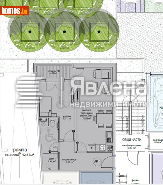 Двустаен, 72m² - Жк. Надежда 4, София - Апартамент за продажба - ЯВЛЕНА - 112309276