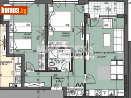 Тристаен, 101m² - Апартамент за продажба - 112355588