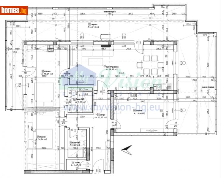 Четиристаен, 196m² - Жк. Дървеница, София - Апартамент за продажба - Myvision Real Estate - 112374799