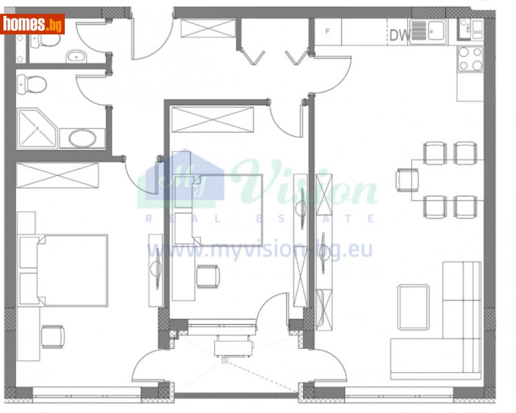 Тристаен, 108m² - Жк. Дървеница, София - Апартамент за продажба - Myvision Real Estate - 112374801