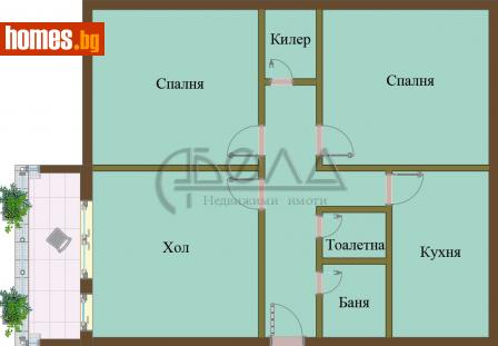 Тристаен, 87m² - Апартамент за продажба - 112388764