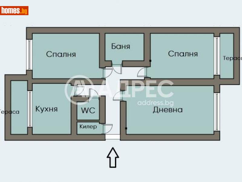 Тристаен, 76m² - Жк. Борово, София - Апартамент за продажба - АДРЕС НЕДВИЖИМИ ИМОТИ - 112396701