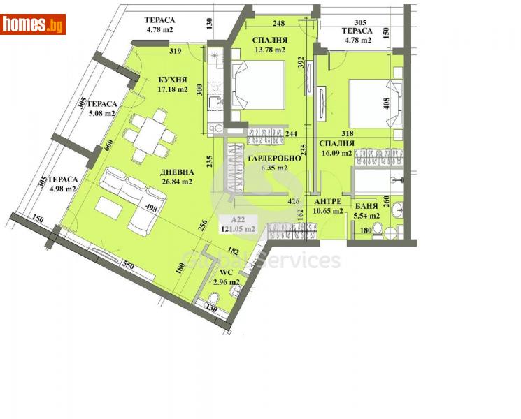 Тристаен, 136m² - Кв. Манастирски Ливади, София - Апартамент за продажба - Глобъл Сървисиз ООД - 112409820