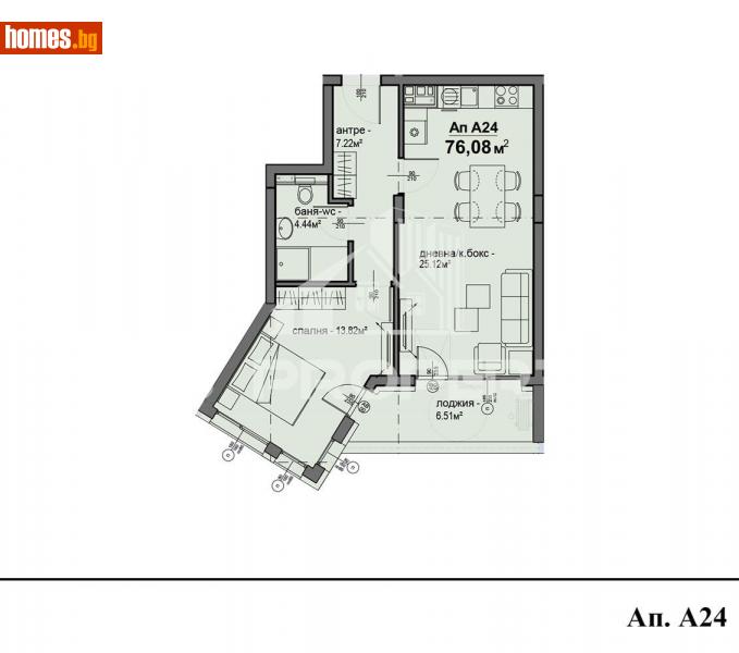 Двустаен, 76m² - Жк. Люлин 5, София - Апартамент за продажба - BasProperties - 112411253