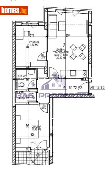 Тристаен, 83m² - Жк. Надежда 4, София - Апартамент за продажба - BasProperties - 112439807