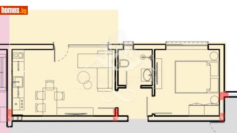 Едностаен, 49m² - Гр.Велинград, Пазарджик - Апартамент за продажба - Petrov Estate - 112449057