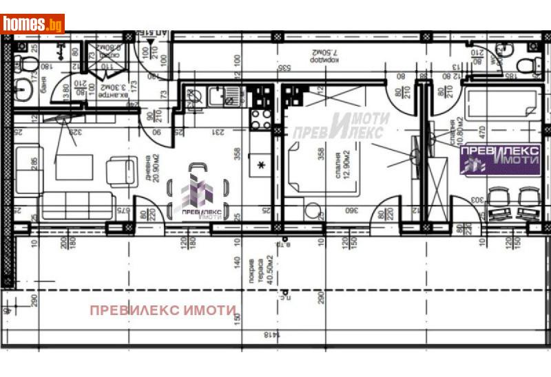 Тристаен, 127m² - Жк. Христо Ботев, Пловдив - Апартамент за продажба - Превилекс имоти ЕООД - 112459115