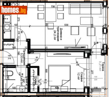 Двустаен, 65m² - Апартамент за продажба - 112465661