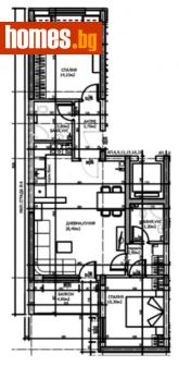 Тристаен, 96m² - Апартамент за продажба - 112465673