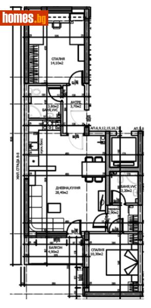 Тристаен, 96m² - Жк. Тракия, Пловдив - Апартамент за продажба - Deluxe Homes - 112465673