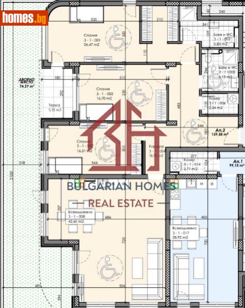 Четиристаен, 189m² - Жк. Сердика, София - Апартамент за продажба - Bulgarian Homes - 112470746