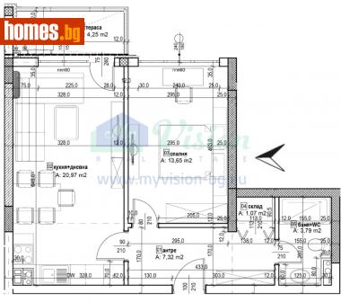 Двустаен, 58m² - Апартамент за продажба - 112470784