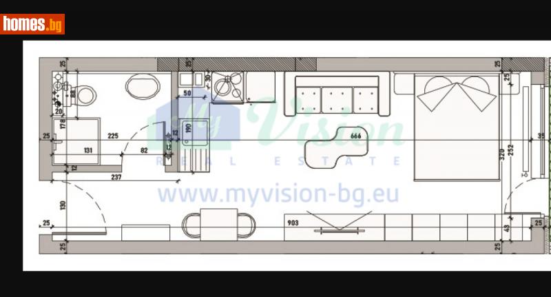 Едностаен, 39m² - Кв. Малинова Долина, София - Апартамент за продажба - Myvision Real Estate - 112470791