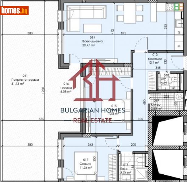 Тристаен, 114m² - Жк. Зона Б18, София - Апартамент за продажба - Bulgarian Homes - 112470965