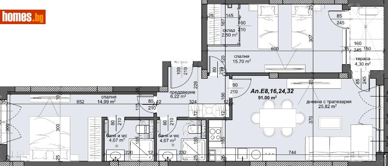 Тристаен, 107m² - Жк. Тракия, Пловдив - Апартамент за продажба - Deluxe Homes - 112478435